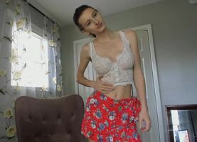 Lithe camgirl with great natural tits
