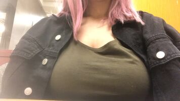 Flashing at school. Can you tell how nervous I was?
