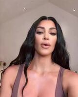 Kim Kardashian showing off her tits