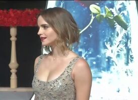 Emma Watson putting her tits out in Shanghai premiere