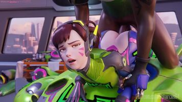 D.Va getting fucked in Busan Workstation