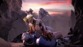 Mercy riding Soldier