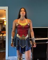 Personal trainer Jessica Guinan in her Wonder Woman costume