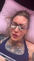 Licking Cum Off of Her Glasses