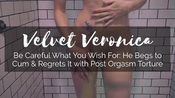 He Begs to Cum Regrets It - Femdom Post Orgasm Torture - VelvetVeronica PH