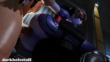Widowmaker takes anal on barstool