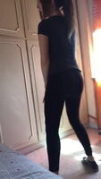 Italian Girl Dancing in Black Yoga Pants