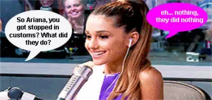 Ariana at the customs