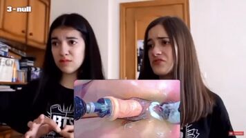 two girls scream and cry as machine double dildo gapes camgirls ass!