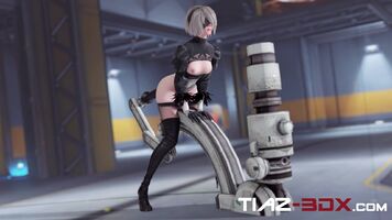 2B pounded by a machine