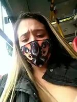 Juicy pussy on the bus