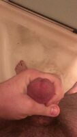 Huge load in the shower-several spurts of hot cum