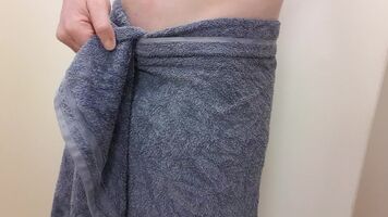 Towel drop and a soft little bounce