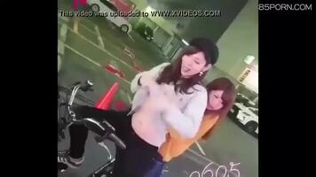 2 Amateur Japanese Girl's Flashing Their Tits In Public