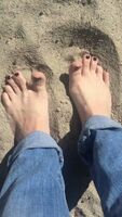 Sand feels lovely between the toes