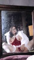 Washing My Breast Milk Off My Mirror With Squirt In My Fur Coat And Xmas Lingerie