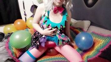 Check out my discounted videos like this one: Clown Girl sits on Balloon till they pop!