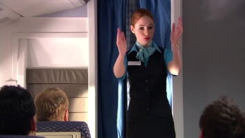 Could you imagine if Karen Gillan was your flight attendant? I would be calling for in-flight service the entire plane ride lol