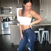 Hope Beel Trying on Jeans